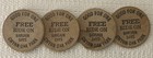Lot Of 4 Gwynn Oak Park Wooden Nickel 1960s Baltimore Md Amusement John Waters