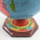 Vintage 1950s J  Chein Co Tin World Globe With Zodiac Calendar Desk Top - Rare