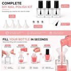 3pc 5ml Empty Nail Polish Bottles With Brush  Clear Glass Nail Polish Brush  