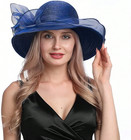 Kentucky Derby Hat Church Tea Party Hat With Wide Brim