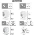Veweet Teresa 30-piece Dinnerware Set White Porcelain Plate Bowl Service For 6