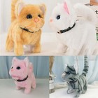 New Walking Kitty Plush Toy Electric Interactive Cat Stuffed Animal Meowing Tail