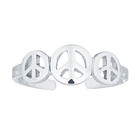 Toe Ring Sterling Silver Peace Womens Jewellery