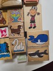 Lot Of 30  Rubber Stamps Assorted Animals Fun Kids Scrapbooking Teacher School
