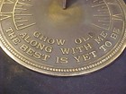 Vtg  11  1 4  Brass Sundial Grow Old Along With Me The Best Is Yet To Be Vernon