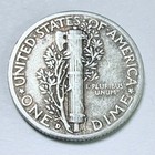 1943 D 10c Mercury Silver Dime - 90  Silver  Circulated Coin Free Shipping  8339