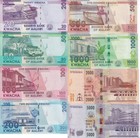 Malawi Set 8 Unc 20 50 100 200 500 1000 2000  brown  5000 Random Date P 63-71