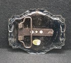 Wa01142 Vintage 1970s   mackinac Bridge Michigan   Commemorative Belt Buckle