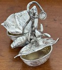 English Silver Butterfly Double Condiment Cruet James Barclay Hennell 1881