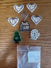 Ceramic Buttons Hearts   Houses   Mittens  Leaves  Etc  Lot
