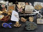 50 Pc Vintage Lapel Hat Pins Mixed Lot Travel Promo Awards Advertising Enamel  3