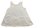 Antique Victorian White Batiste Cotton Petticoat Slip Baby Infant Dress Scallop