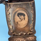 1904 Sterling Silver Hidden Locket Match Case Vesta Monogram Safe Fob   Photo
