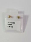 10k Yellow Gold Screw Back Earrings Studs Round Ball 5mm Women Kids Baby