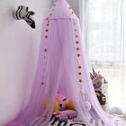 Jolitac Princess Bed Canopy For Girls Room Mosquito Net Play Tent  Purple