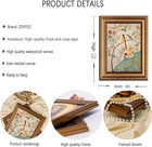 Gold Framed Vintage Floral Bird Canvas Wall Art Boho Plant Flower Sparrow Pai   