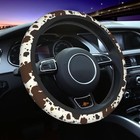 Brown Western Cow Print Steering Wheel Cover For Women One Size Brown Cow Print
