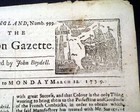 Extremely Early   Rare Colonial The Boston Gazette Massachusetts 1739 Newspaper 