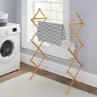 Mainstays Space-saving Collapsible Bamboo Laundry Clothes Drying Rack