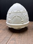 Vintage Art Deco Milk Glass Pendant Light Shade Globe Opaline Swag 2  Fitter