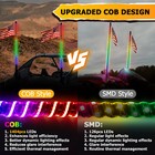2x 3 4ft Cob Rgb Spiral Led Whip Lights Antenna Chasing flag remote For Atv Utv