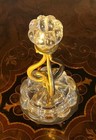 Fine 19th Century Crystal And Gilded Brass Flower Form Candlestick   Centrepiece