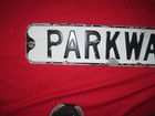 Vintage Retired  parkway Rd   30 X 6 Embossed Road street Sign