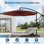 10ft Patio Umbrella Outdoor Offset Hanging Umbrella With Base   Tilt Adjustment