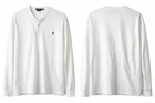 Polo Ralph Lauren Slater Henley Shirt Men s Size 2x White Vtg Long Sleeve Nwt