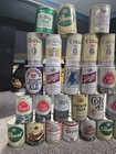 Vintage Beer Can Lot Of 30 7   8 Oz Beer Cans Olympia Coors Budweiser Stite