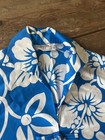 Vintage Momi Hawaii 50s 60s Cotton Hawaiian Luau Tropical Women   s Small Blue