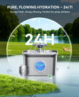 Stainless Steel Cat Water Fountain For Drinking With 3 Filters  2 8l Auto Pet Dr