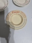 Vintage Coors Advertising Ashtrays 6  Lot Of 3 Ceramic Porcelain Bar Ware