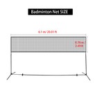 20ft Badminton Tennis Volleyball Net Sports Mesh For Beach Garden Indoor Outdoor