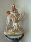 Royal Dux Porcelain Arab Bedouin Camel Rider   Servant Attendant 18  High