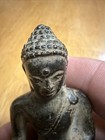 Vintage Thai Bronze Buddha Statue Bhumisparsha Mudra 20th C  Altar Figurine 