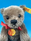 Vintage Steiff 0202 15 6  Mohair Jointed Teddy Bear All Original Tags Red Bow B4