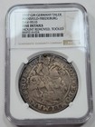 1597 Germany Silver Taler Ngc F Details Dav-9510 Mansfeld Friedeburg  v933