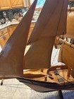 Wooden Handcrafted Model Sailing Ship 32z27x7     Carved Wooden Sails