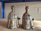 Antique Chinese Bronze Cloisonne Champleve Bookends Qing Dynasty China 19thc