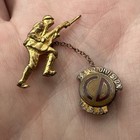 Original Wwi Wwii Us Army 85th Infantry Division Sterling Pin Badge Insignia