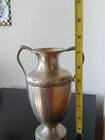 Vintage Oslo Tinn Norwegian Pewter Vase With Double Handles Norway Norsk - Dent