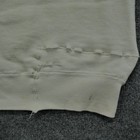 Vintage Sweatshirt Youth Kids Large White Pullover Distressed Repaired Blank 50s