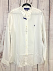 Nwt Ralph Lauren Long Sleeve Slim Button Down Oxford Shirt  Polo Pony  White 2xl