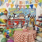 Snoopy Theme Happy Birthday Backdrop Birthday Party Decoration 5x4 3ft