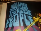 You Meet The Nicest People Vintage 1970 Blacklight Motorcycle Poster -nice 