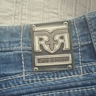 Rock Revival Men s Blue Denim Straight Fit Jeans Medium Wash Stretch 5-pocket