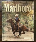 2 Vintage Marlboro Man Cowboy Metal Tin Cigarette Tobacco Horse Western Sign 