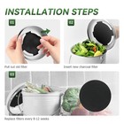 12 Pack 6 7 Inch Charcoal Filters For Kitchen Compost Bin Pail Replacement