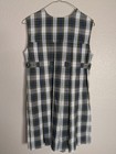 Mills Pleated Uniform Jumper Girls 10 Plaid Pinafore Dress Steam Punk